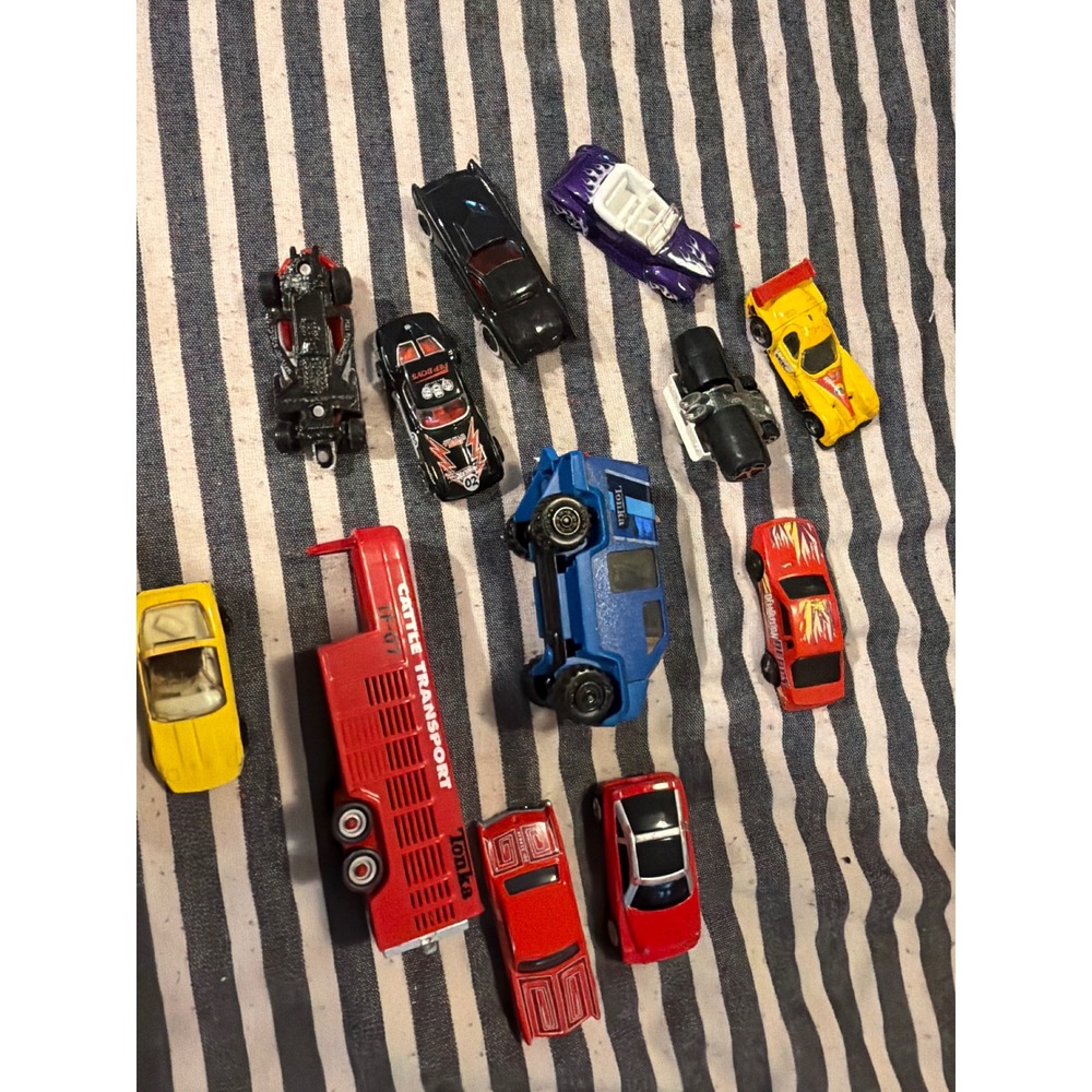 Vintage‎ Tonka Diecast Toy Car Lot Cattle Transport Trailer Van Racing Hot Rods